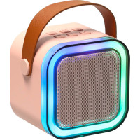 Karaoke reproduktor Bluetooth + mikrofón - ružový