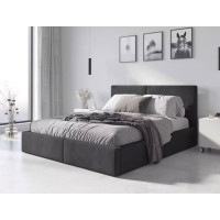 Čalúnená posteľ HILTON - 200x160 cm - grafitová
