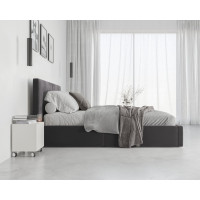 Čalúnená posteľ HILTON s úložným priestorom - 200x140 cm - grafitová