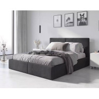 Čalúnená posteľ HILTON s úložným priestorom - 200x120 cm - grafitová