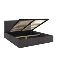 Čalúnená posteľ HILTON s úložným priestorom - 200x160 cm - grafitová