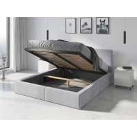 Čalúnená posteľ HILTON s úložným priestorom - 200x120 cm - šedá