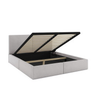 Čalúnená posteľ HILTON s úložným priestorom - 200x120 cm - šedá