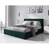 Čalúnená posteľ HILTON - 200x140 cm - tmavo zelená