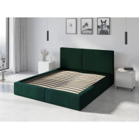 Čalúnená posteľ HILTON - 200x160 cm - tmavo zelená