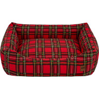 Pelech pre psy/mačky s vianočným motívom 70x60 cm - červený károvaný