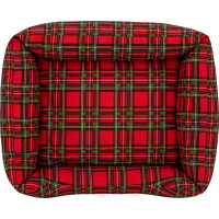 Pelech pre psy/mačky s vianočným motívom 70x60 cm - červený károvaný