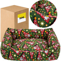 Pelech pre psy/mačky s vianočným motívom 70x60 cm - Stromčeky