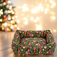 Pelech pre psy/mačky s vianočným motívom 70x60 cm - Stromčeky