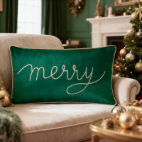 Obliečka na vankúš VERY MERRY - 30x50 cm - zelená