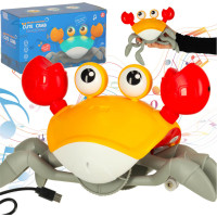 Interaktívny krab so zvukom - žltý