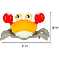 Interaktívny krab so zvukom - žltý