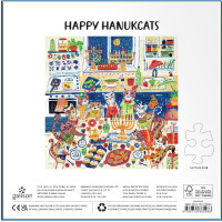 GALISON Štvorcové puzzle Happy Hanukcats 500 dielikov