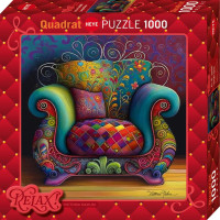 HEYE Štvorcové puzzle Relax!: Relaxačné kreslo 1000 dielikov