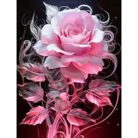 NORIMPEX Diamantové maľovanie Dymová ruža 30x40cm