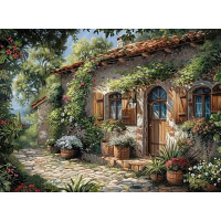 NORIMPEX Diamantové maľovanie Útulná chata 30x40cm