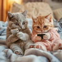 NORIMPEX Diamantové maľovanie Online mačiatka 30x40cm