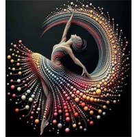 NORIMPEX Diamantové maľovanie Perlová tanečnica 30x40cm