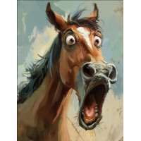 NORIMPEX Diamantové maľovanie Udivený kôň 30x40cm
