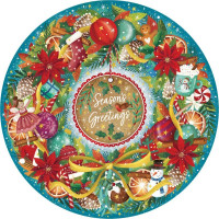 GIBSONS Okrúhle puzzle Vianočné pozdravy 500 dielikov