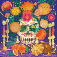 GALISON Metalické štvorcové puzzle Oltár ku Dňu mŕtvych 500 dielikov