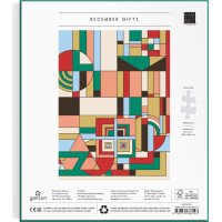 GALISON Metalické puzzle Frank Lloyd Wright: Decembrové darčeky 1000 dielikov