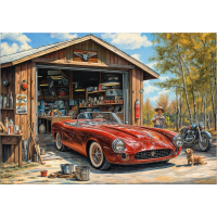 DINO Puzzle Jaguár v garáži 300 XL dielikov