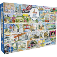 GIBSONS Puzzle Britské a brilantné 1000 dielikov