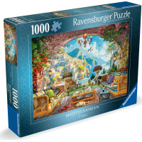 RAVENSBURGER Puzzle Rozprávkový výhľad na Stredomorie 1000 dielikov