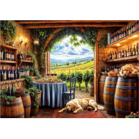 EDUCA Puzzle Psy a víno 1000 dielikov