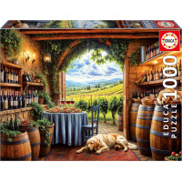 EDUCA Puzzle Psy a víno 1000 dielikov