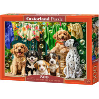 CASTORLAND Puzzle Šteňatá, bielizeň a vtáčie vyvádzanie 500 dielikov