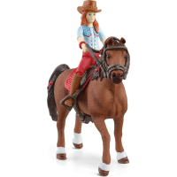 SCHLEICH Horse Club® 42539 Ryšavka Hannah s pohyblivými kĺbmi na koni