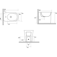 Kerasan THE NEW YORKER bidet stojaci 36, 5x60cm, biela 562001