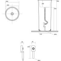 Kerasan THE NEW YORKER keramické umývadlo voľne stojace, 40x89x40cm, biela 564601