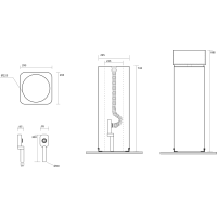 Kerasan HAKO keramický podstavec voľne stojaci pre umývadlo 554311, verde mat 557311
