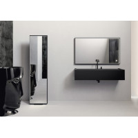 Kerasan KANAAL keramické umývadlo 120x40cm, čierna mat 574231