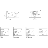 Kerasan THE NEW YORKER WC misa stojaca, 36, 5x60cm, spodný/zadný odpad, biela 561801