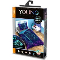 Bavlnené svietiace obliečky YOUNG Music - 140x200 cm + 70x80 cm