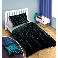 Bavlnené svietiace obliečky YOUNG Matrix - 140x200 cm + 70x80 cm