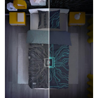 Bavlnené svietiace obliečky YOUNG AI - 140x200 cm + 70x80 cm