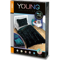 Bavlnené svietiace obliečky YOUNG Matrix - 160x200 cm + 70x80 cm