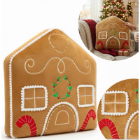 Tvarovaný vankúš PERNÍKOVÝ DOMČEK - 35x25 cm