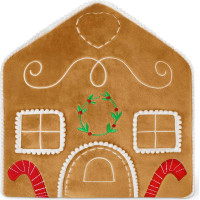 Tvarovaný vankúš PERNÍKOVÝ DOMČEK - 35x25 cm