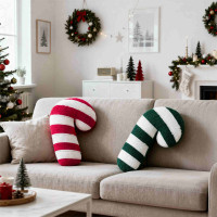 Tvarovaný vankúš LÍZIATKO - 42x20 cm - zelený/biely