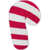 Tvarovaný vankúš LÍZIATKO - 42x20 cm - červený/biely