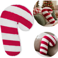 Tvarovaný vankúš LÍZIATKO - 42x20 cm - červený/biely