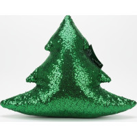 Tvarovaný vankúš GLITTER TREE Stromček - 40 cm - zelený