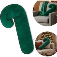 Tvarovaný vankúš Velvet LÍZIATKO - 45x20 cm - zelený