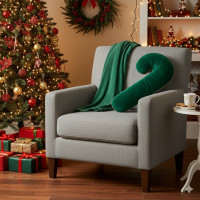 Tvarovaný vankúš Velvet LÍZIATKO - 45x20 cm - zelený